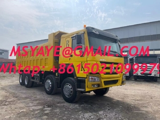 420 PS Gebraucht Sinotruk Dump Truck Rot Farbe Handgetriebe Bauunternehmen
