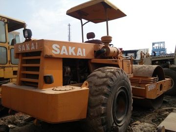 benutztes Verdichtungsgerät SAKAI verwendete den Bodenverdichter vorbildliches SV90 SV91 hergestellt in der glatten Trommel-vibrierendrolle Japans, die in Shanghai benutzt wurde