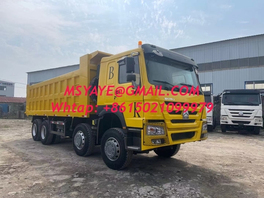420 PS Gebraucht Sinotruk Dump Truck Rot Farbe Handgetriebe Bauunternehmen