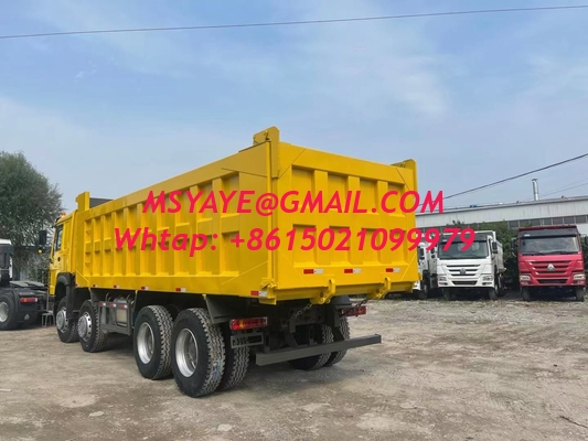 420 PS Gebraucht Sinotruk Dump Truck Rot Farbe Handgetriebe Bauunternehmen