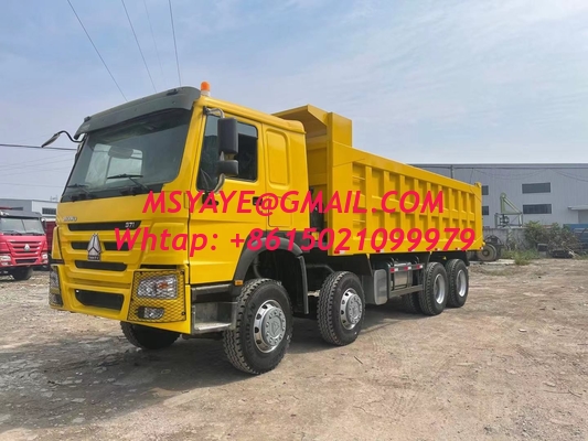 420 PS Gebraucht Sinotruk Dump Truck Rot Farbe Handgetriebe Bauunternehmen